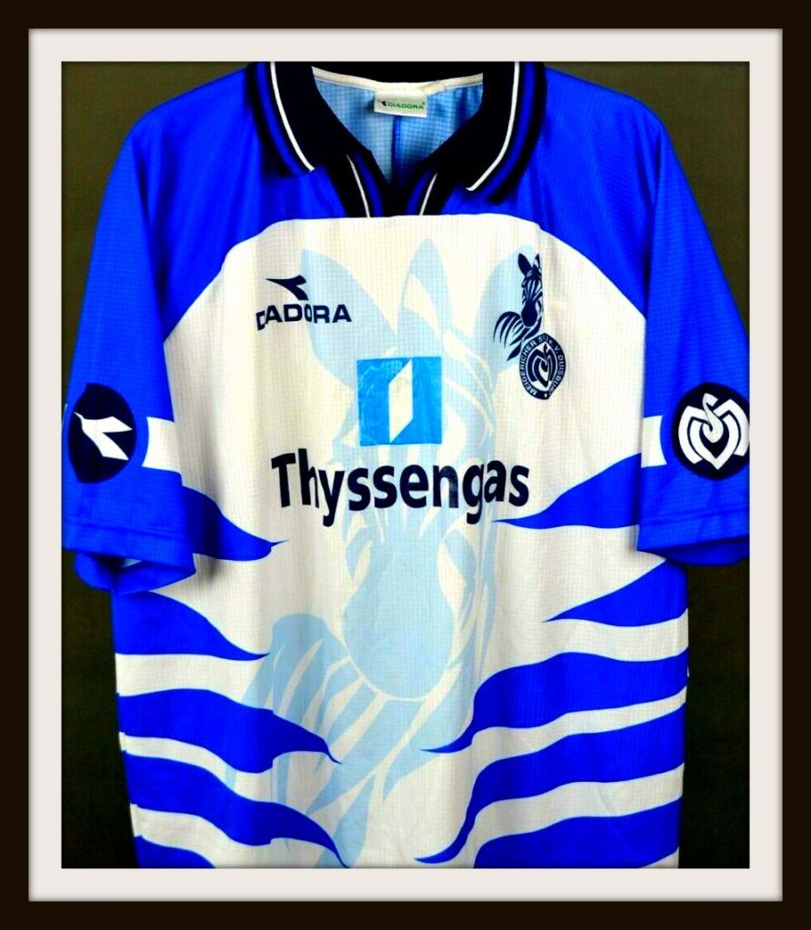 MSV Duisburg, home, trikot, 1998-99, Zebra