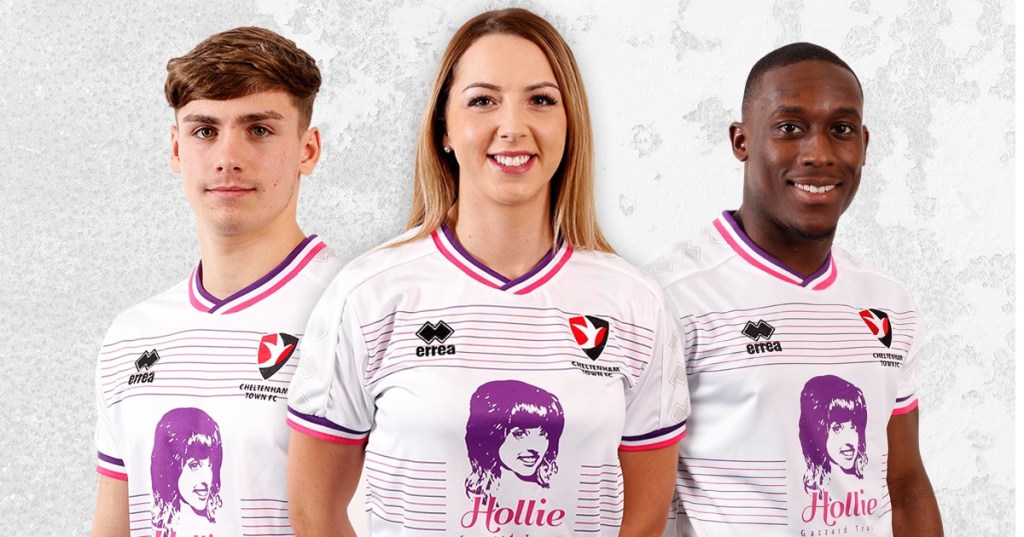Cheltenham Town, Hollie Gazzard Trust, home, shirt, Errea 