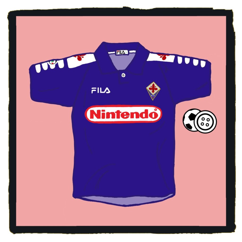 Fiorentina, Viola, Nintendo, Fila, shirt, Batistuta