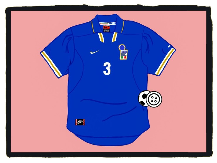 Italy, Italia, Nike, Maglia, Euro '96, Maldini, 1996-97