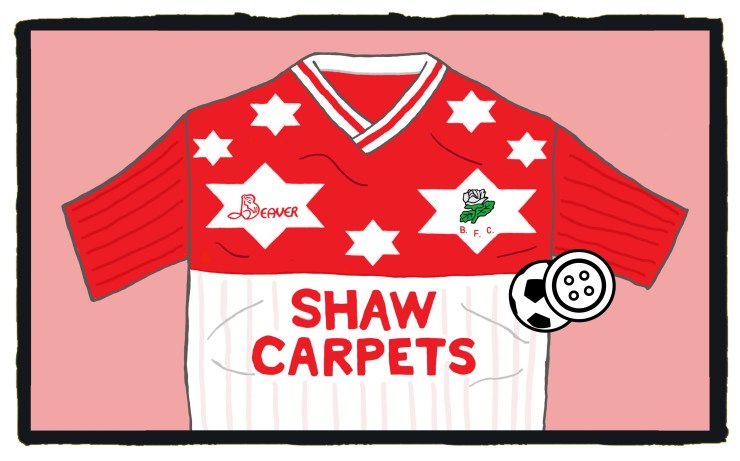 Barnsley, Beaver, Stars, 1989-90, football shirt