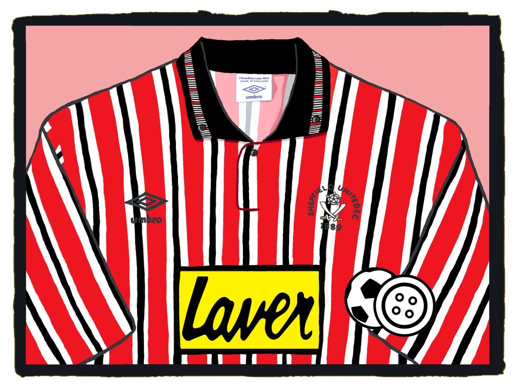Sheffield United, 1990-92, Umbro, Laver, Home, Shirt