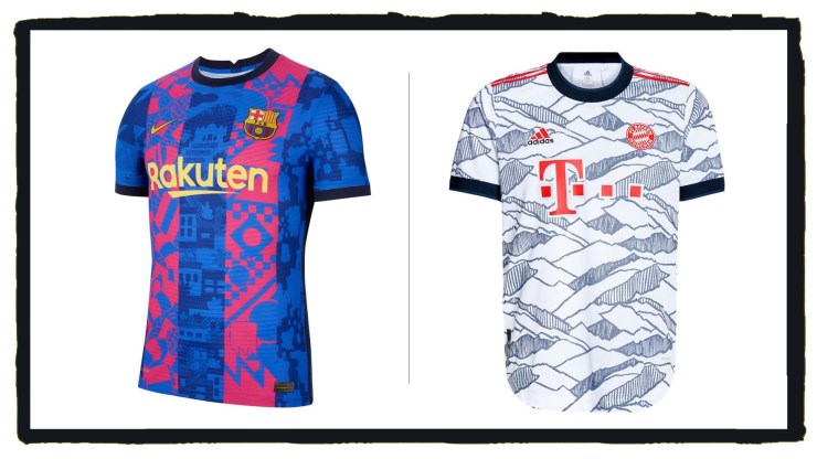 Barcelona, Bayern Munich, 3rd kits, Nike, Adidas