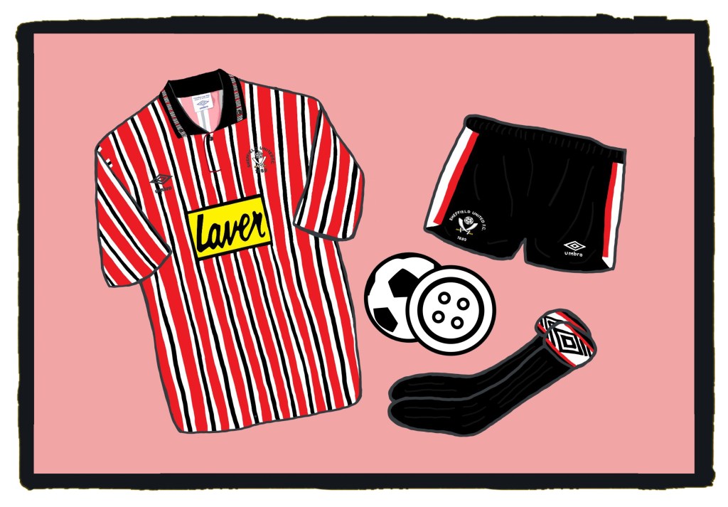 Sheffield United, 1990-92, Umbro, Laver, Home, Shirt