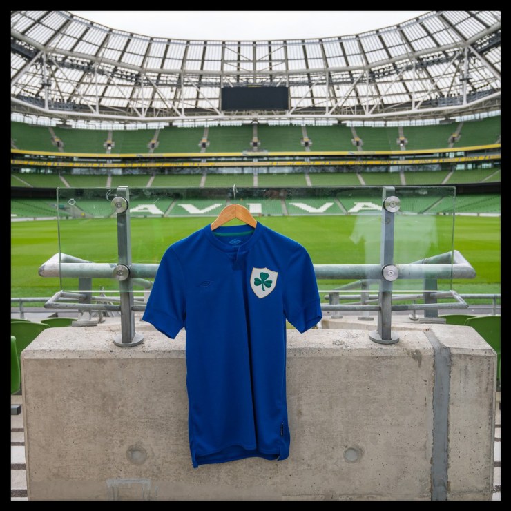 Republic of Ireland, St Patrick's Blue, Blue, Umbro, Centenary, Shirt, Kit, 1921, FAI