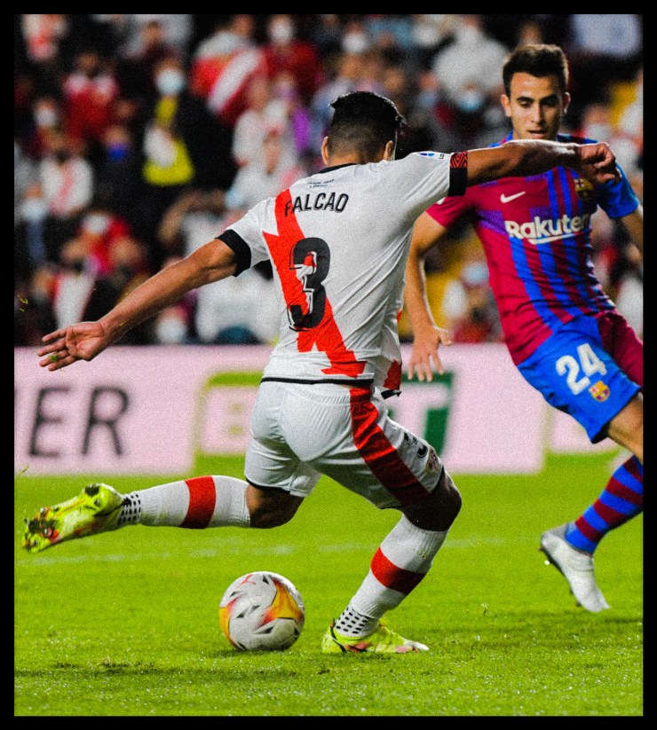 Radamel Falcao, Rayo Vallecano, Umbro, 2021-22, home, shirt