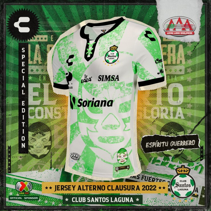 Santos, Charly, Liga MX, 2022 Clausura, Shirt, Jerseys, AAA, Lucha Libra